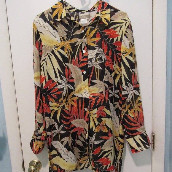 Coldwater Creek Tops - (PRICE IS FIRM!)Coldwater Creek Floral/Leafy, Autumn Vibe Blouse